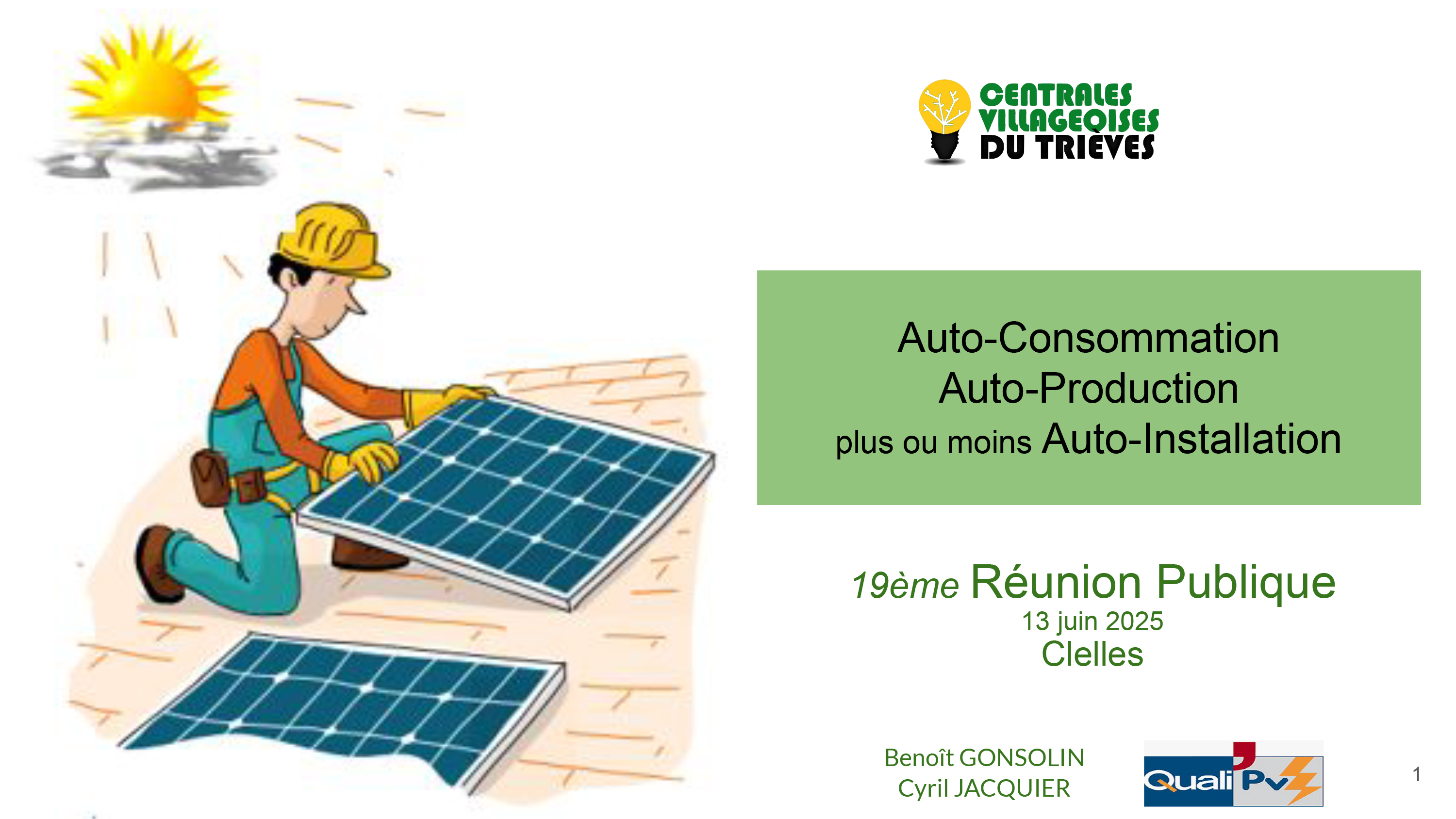 Installez votre centrale solaire, produisez votre électricité et auto-consommer.
