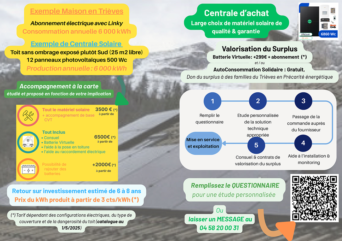 Installez votre centrale solaire, produisez votre électricité et auto-consommer.