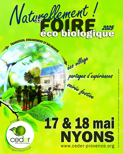 La foire éco biologique Naturellement ! SAMEDI 17 & DIMANCHE 18 MAI 2025